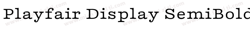 Playfair Display SemiBold字体转换